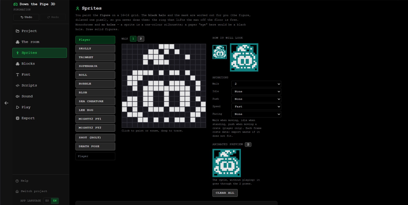 ZxNextMaker adds platformer options to its Spectrum and Next game creator